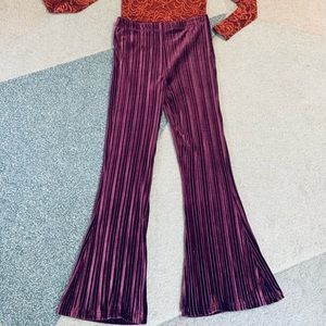 Wild Fable Maroon Polyester Bell Bottom/Flare Pants